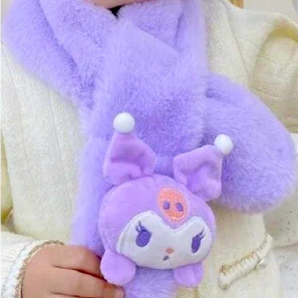 ADORABLE 💜 PLUSH 🩷 SANRIO SCARFS 🩵